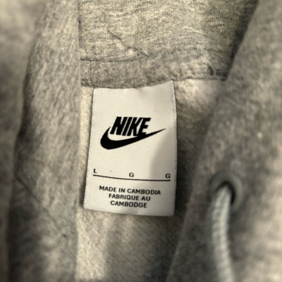 nike sportswear phoenix fleece hoodie - heather gray/grey, oversized, size large - Picture 5 of 8